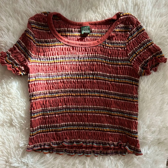 WILD FABLE SMALL STRETCHY STRIPED TSHIRT - Picture 1 of 3